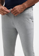 Melange jersey trousers | Grey Melange