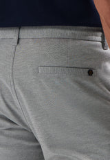 Melange jersey trousers | Grey Melange
