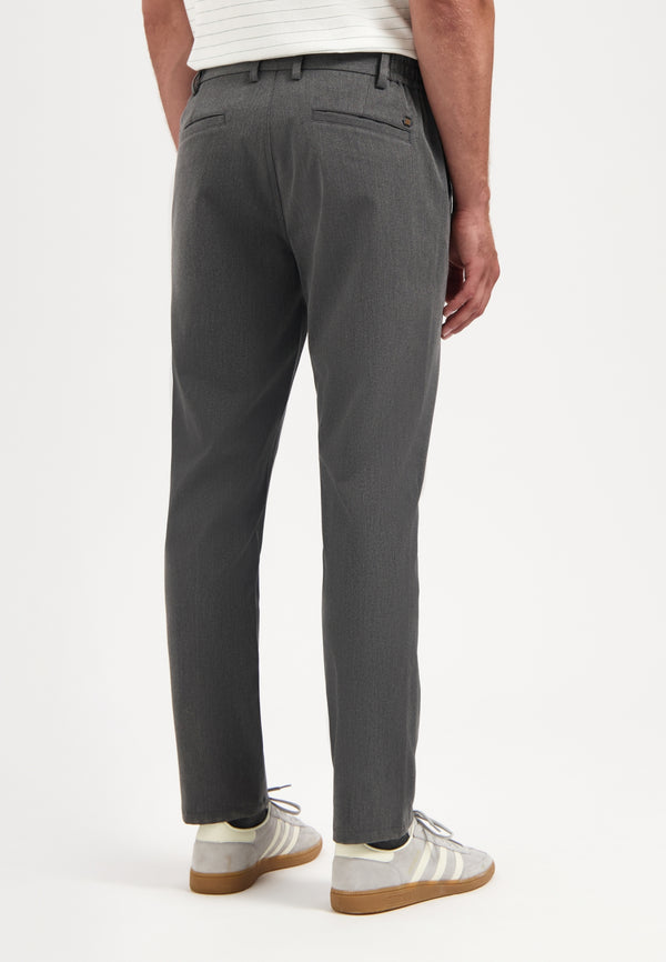 Melange chino stretch trousers | Grey Melange