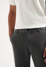 Melange chino stretch trousers | Grey Melange