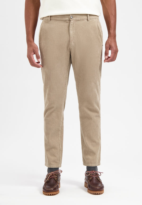Ribbed corduroy trousers | Sand