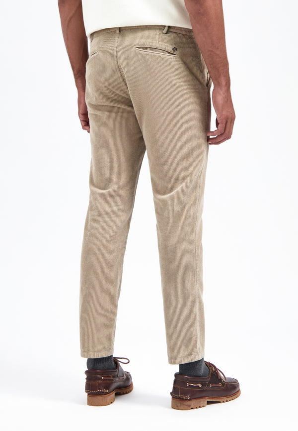 Ribbed corduroy trousers | Sand