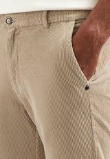 Ribbed corduroy trousers | Sand