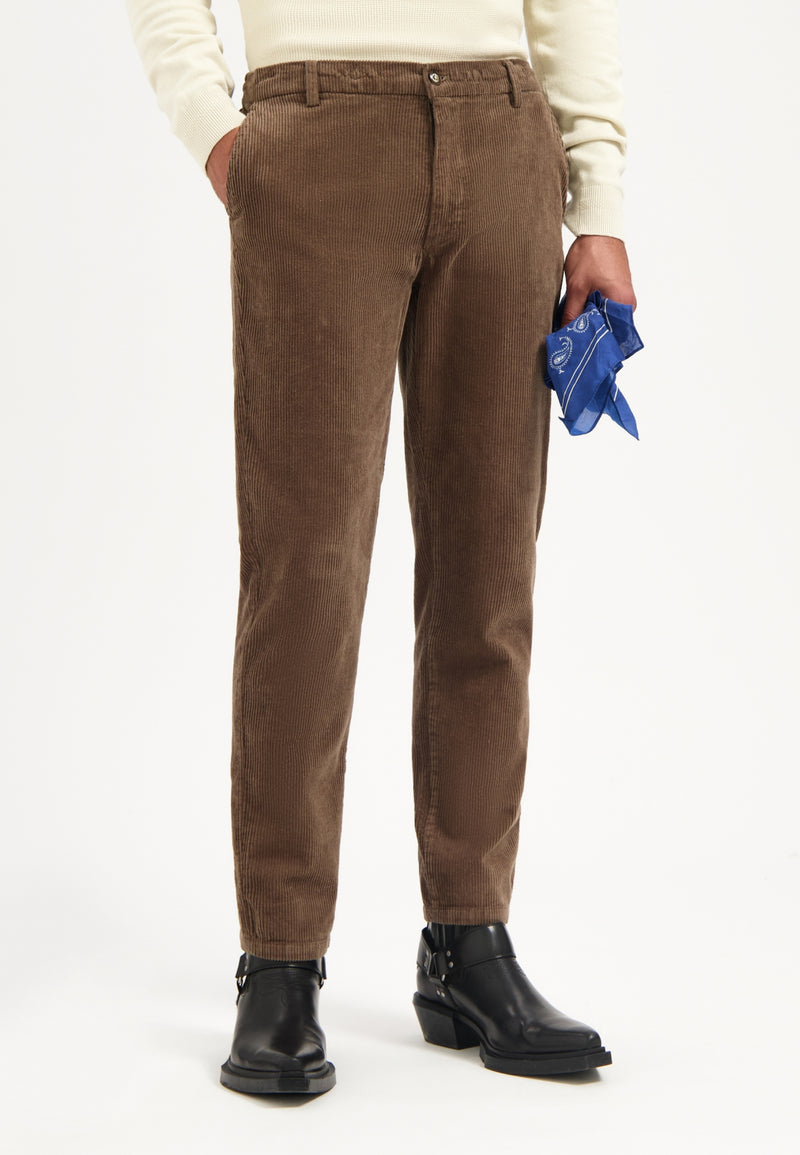 Ribbed corduroy trousers | Taupe