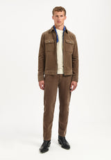 Ribbed corduroy trousers | Taupe