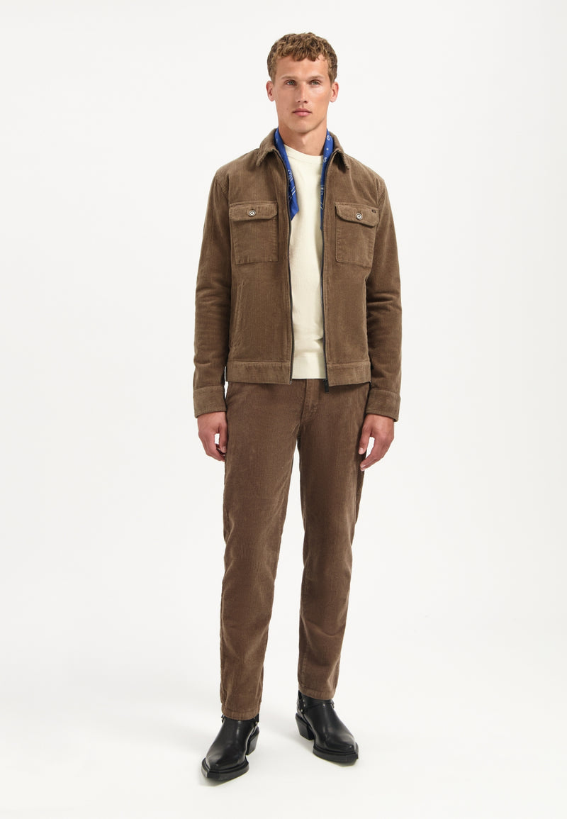 Ribbed corduroy trousers | Taupe