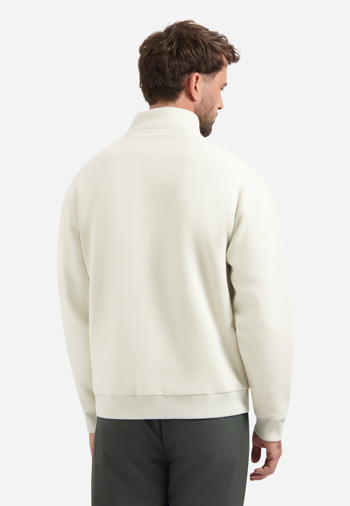 Half zip sweater | Chalk