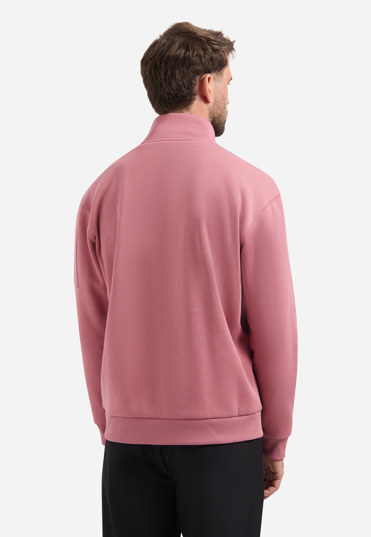 Half zip sweater | Old Pink