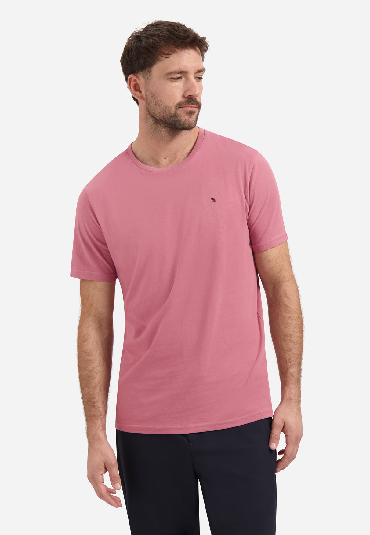 Crew Neck T-Shirt | Old Pink