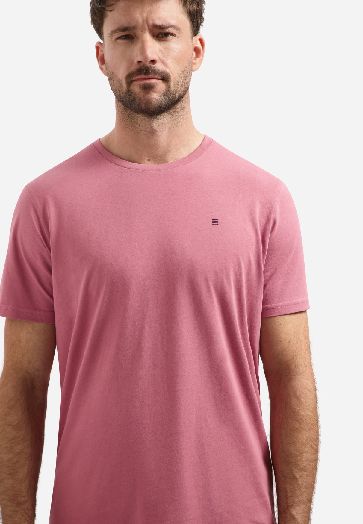 Crew Neck T-Shirt | Old Pink