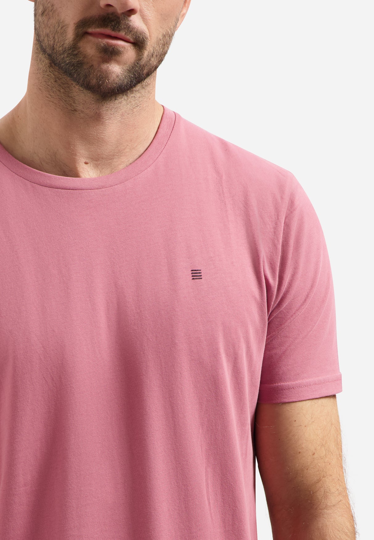 Crew Neck T-Shirt | Old Pink