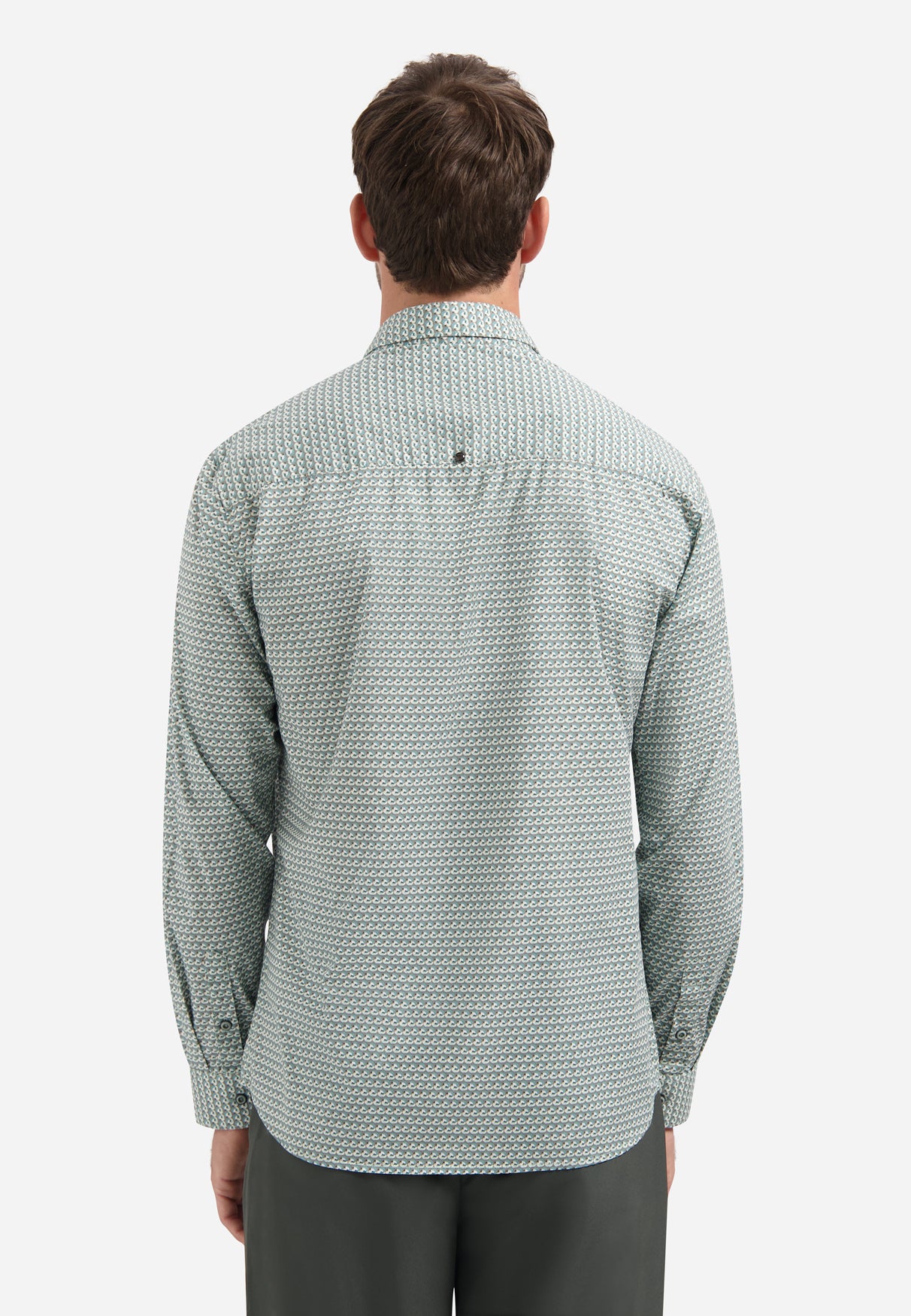 Printed stretch shirt | Seablue