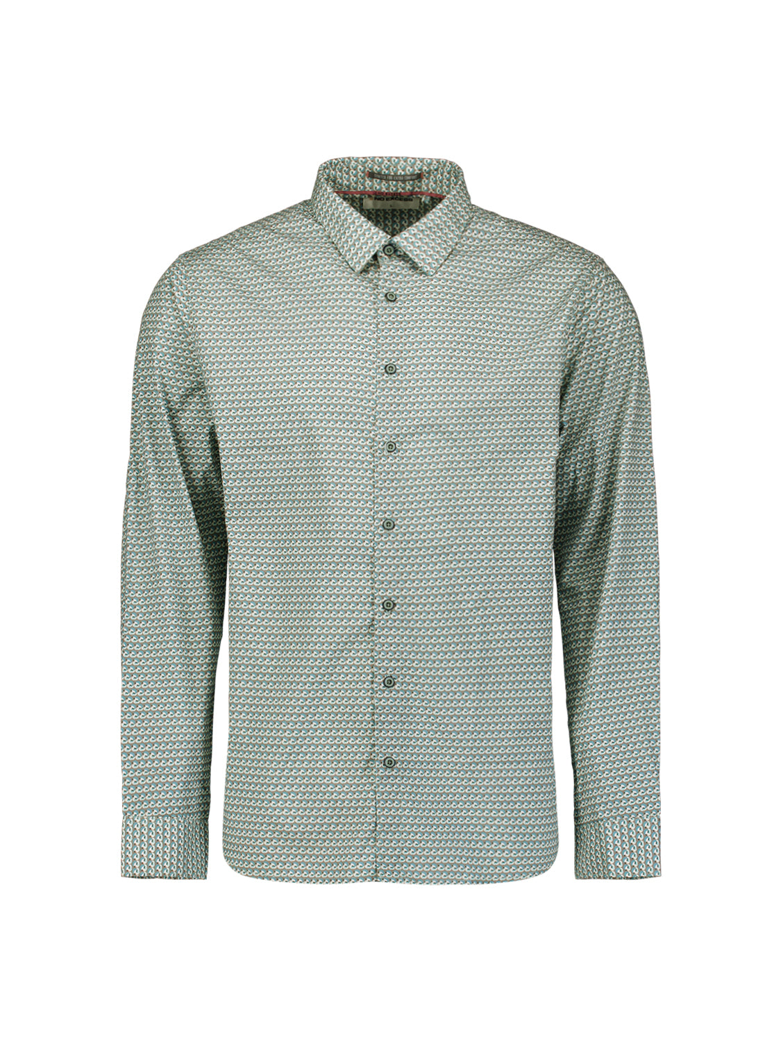 Printed stretch shirt | Seablue