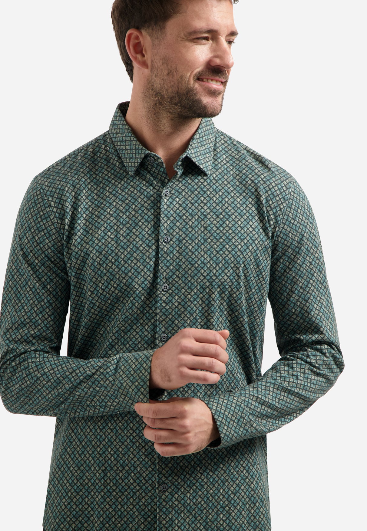 Jersey printed shirt | Dark Steel