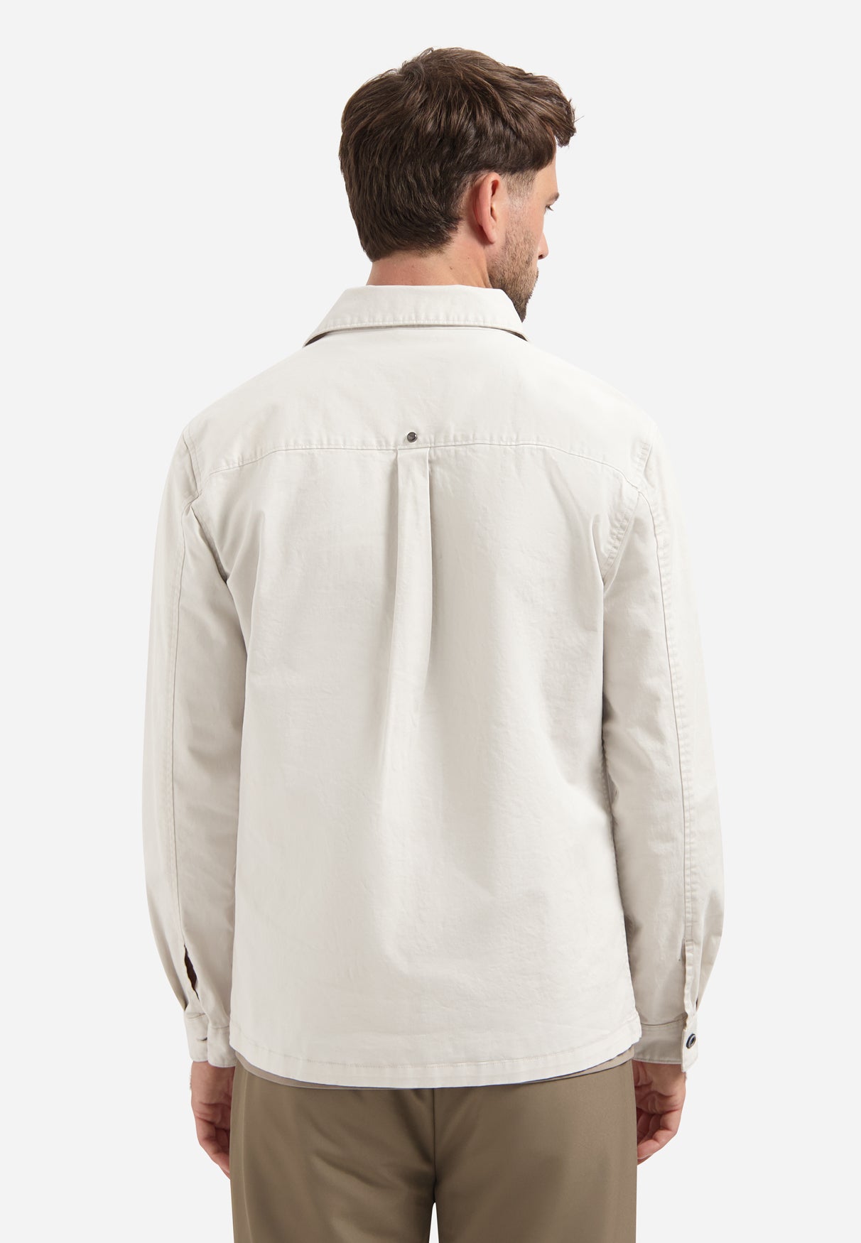 Stretch overshirt | Chalk