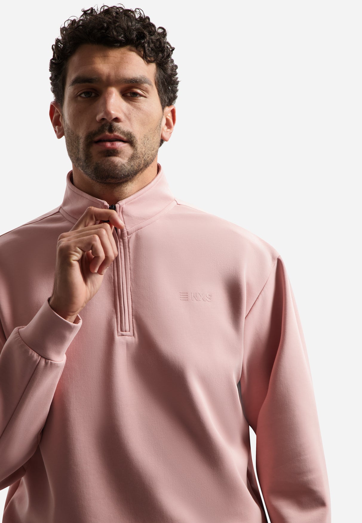 Half-zip sweater | Light Mauve