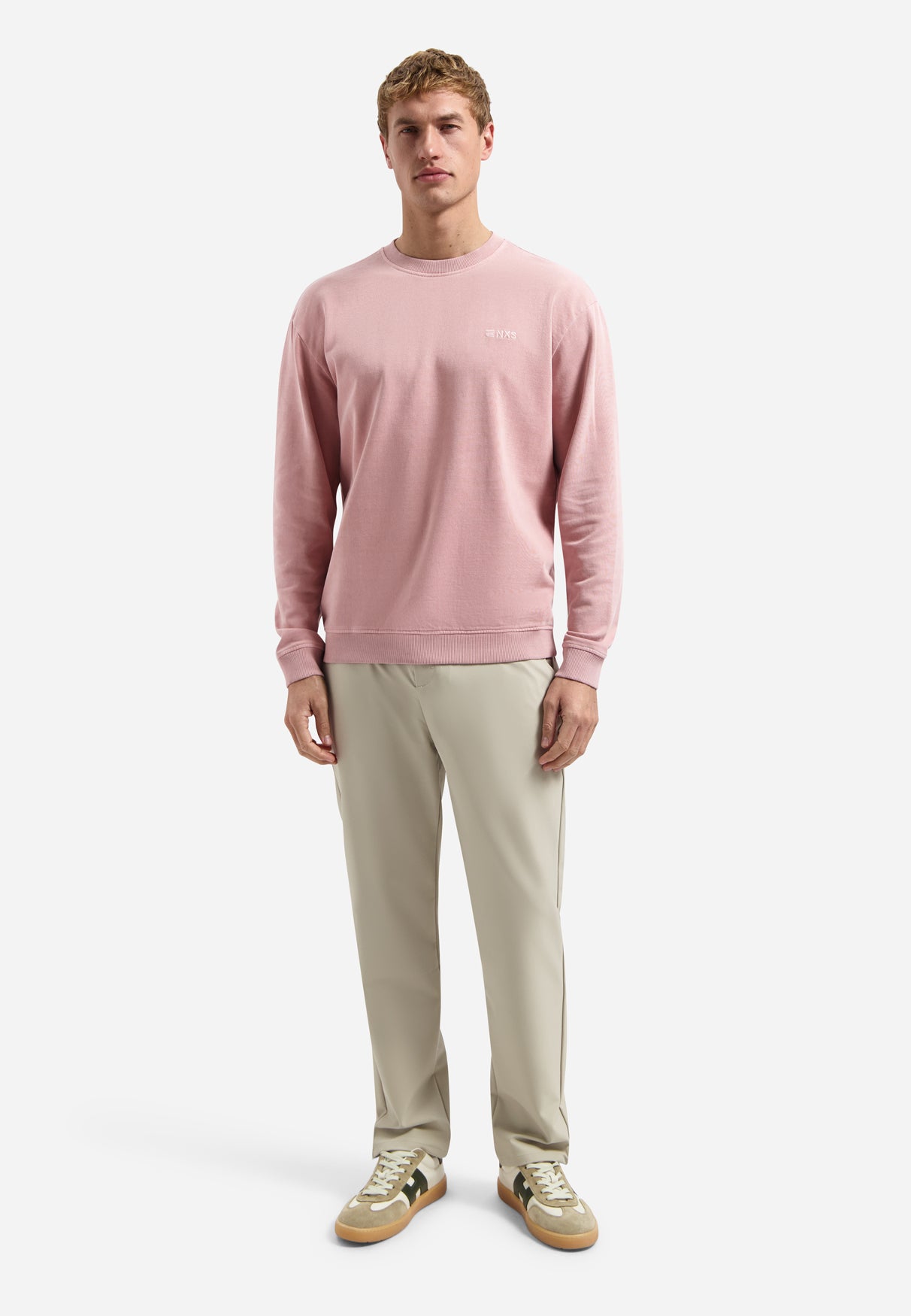 Garment-dyed sweater | Light Mauve