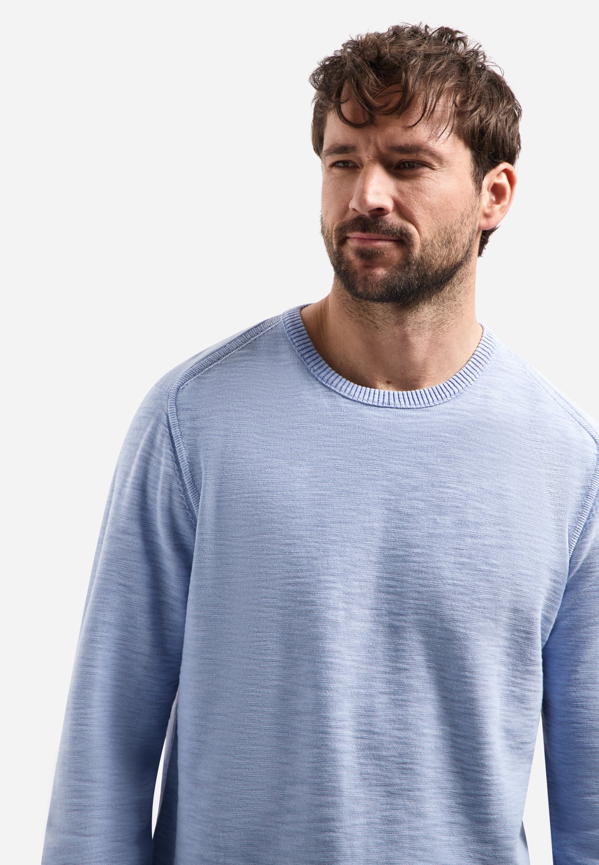 Fine-knit sweater | Blue