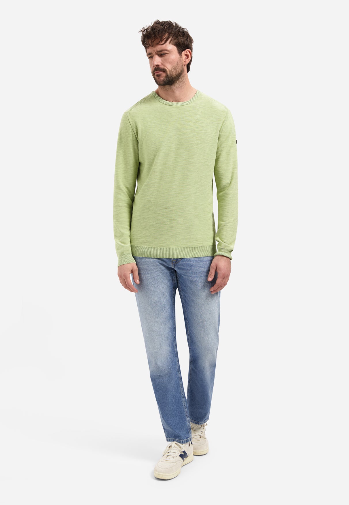 Fine-knit sweater | Green