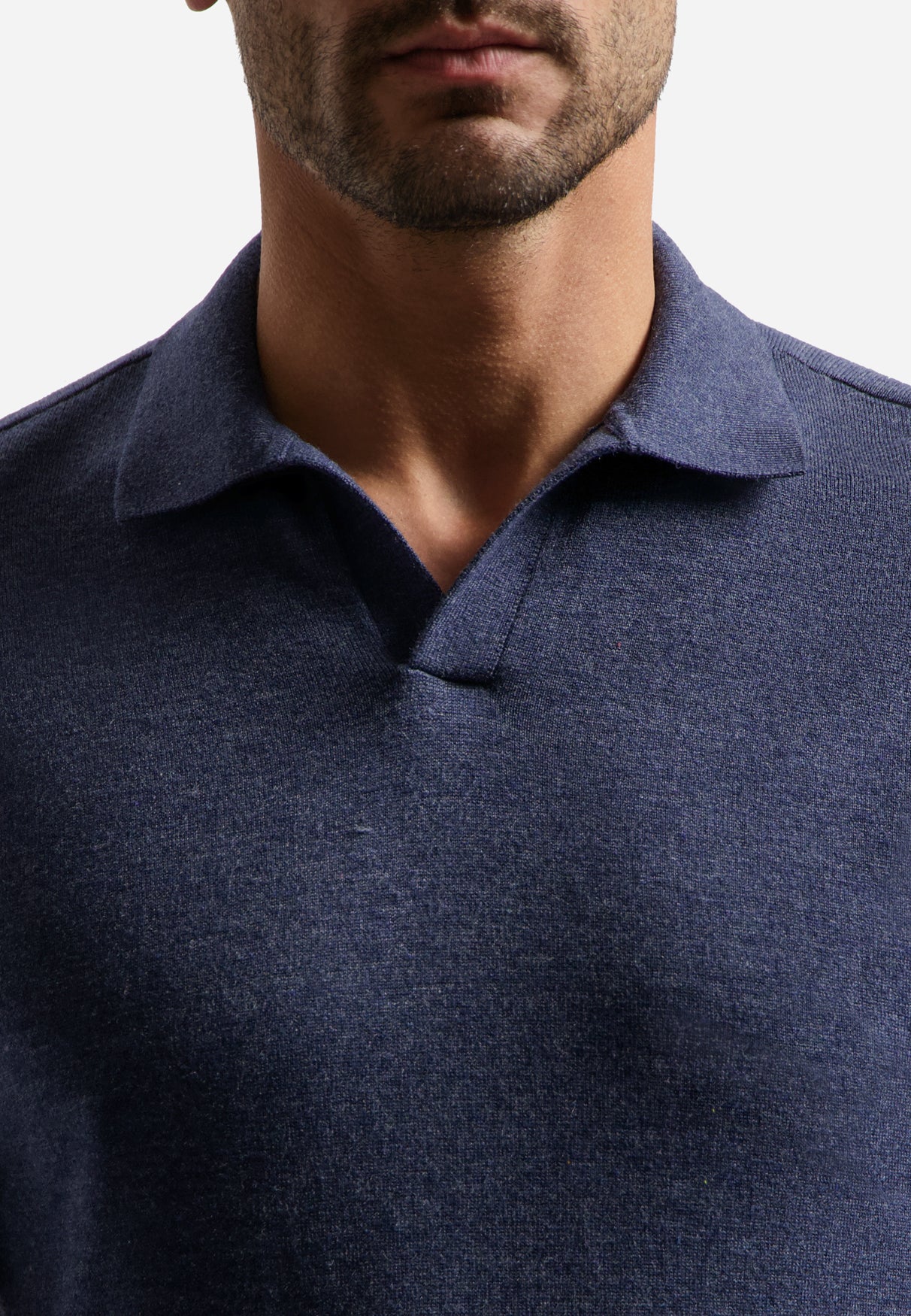 Knitted polo shirt | Night