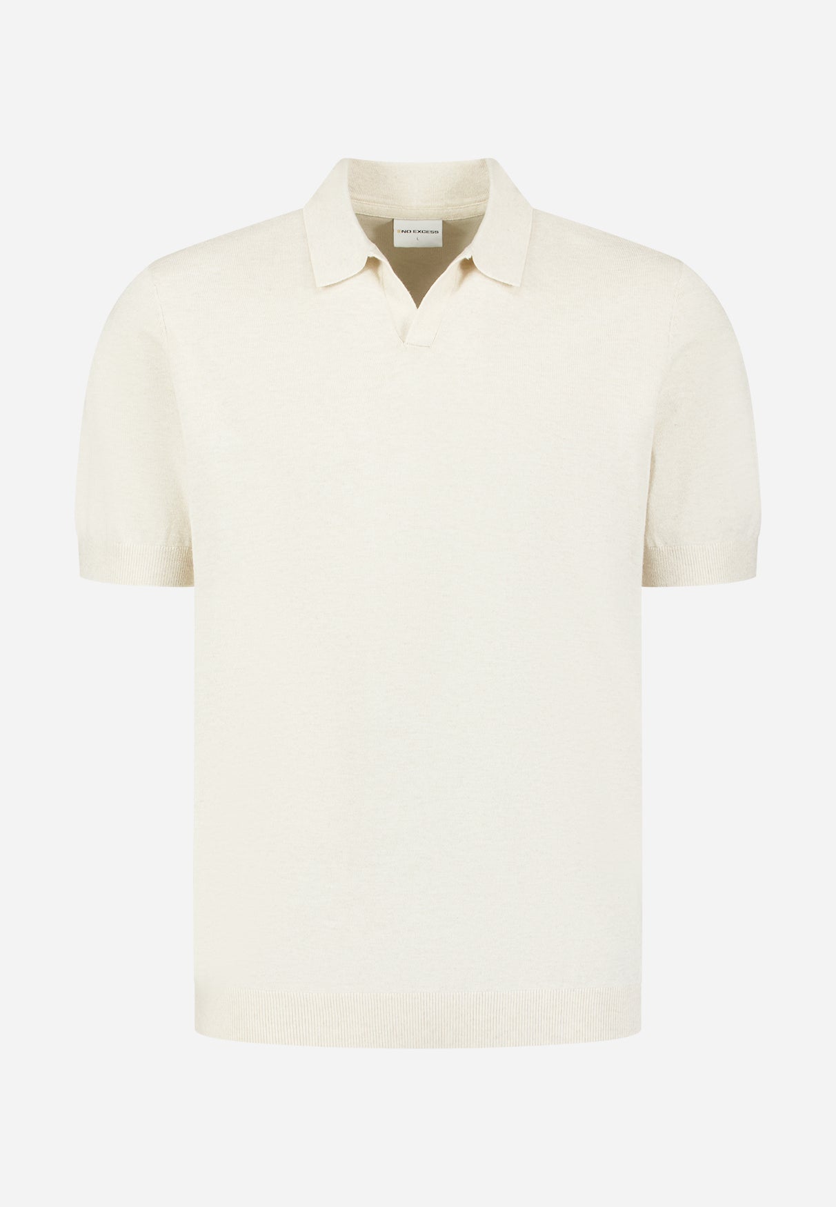 Knitted polo shirt with V-neck | Kit Melange