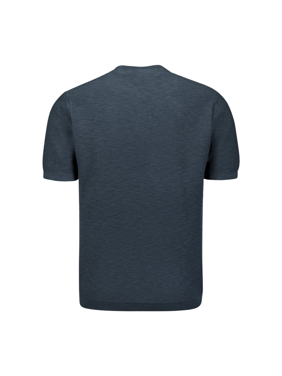 Knitted slub polo shirt with buttons | Night