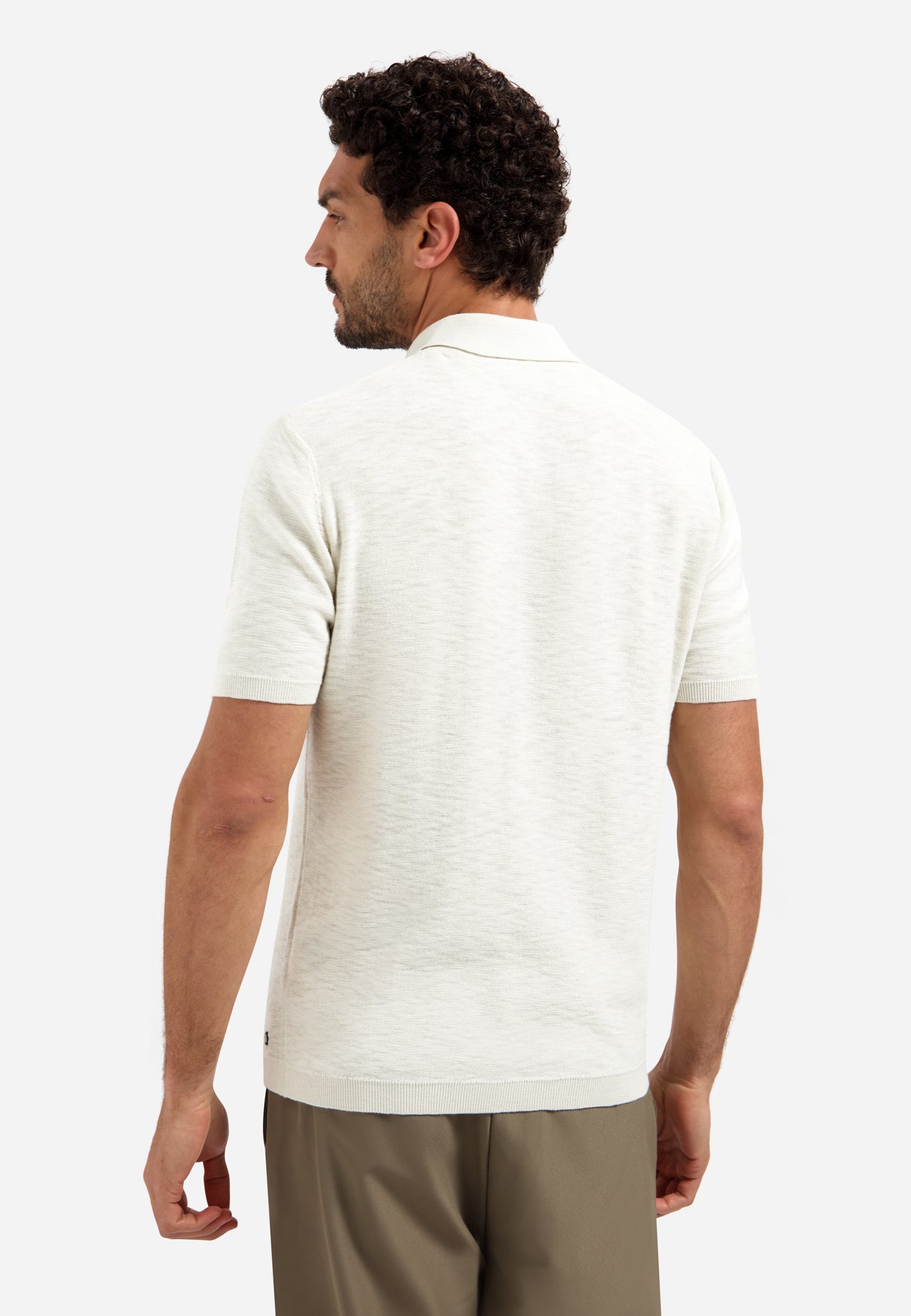 Knitted slub polo shirt with buttons | Kit