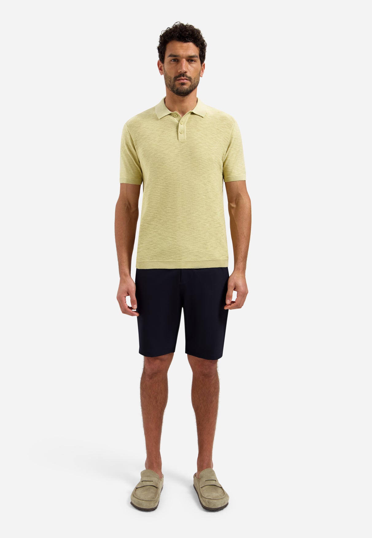 CLESSTE SLUB PILE KNIT POLO ニットポロ CLESSTE SLUB PILE KNIT POLO ニットポロ Knitted slub polo shirt