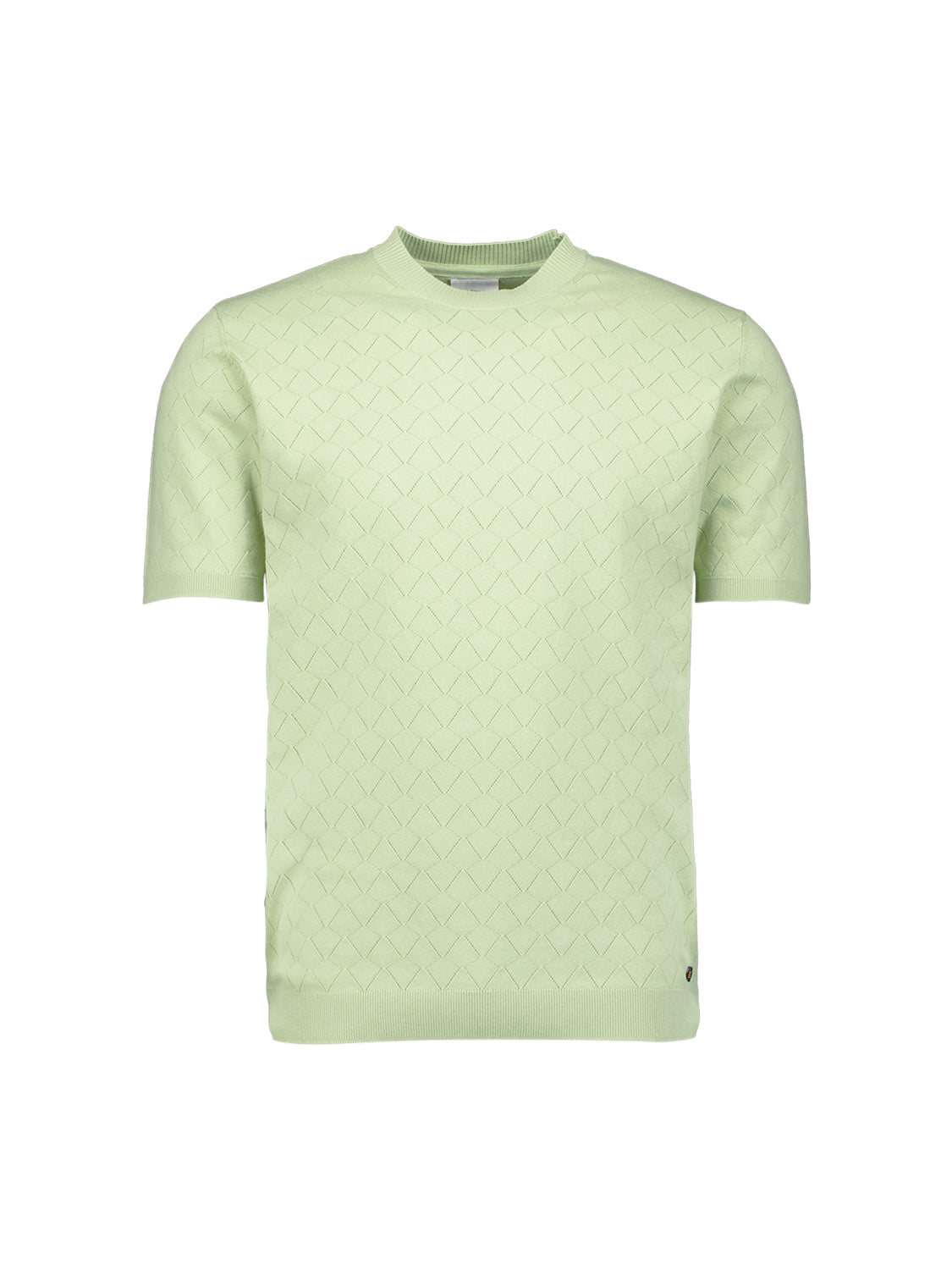 Knitted textured T-shirt | Green