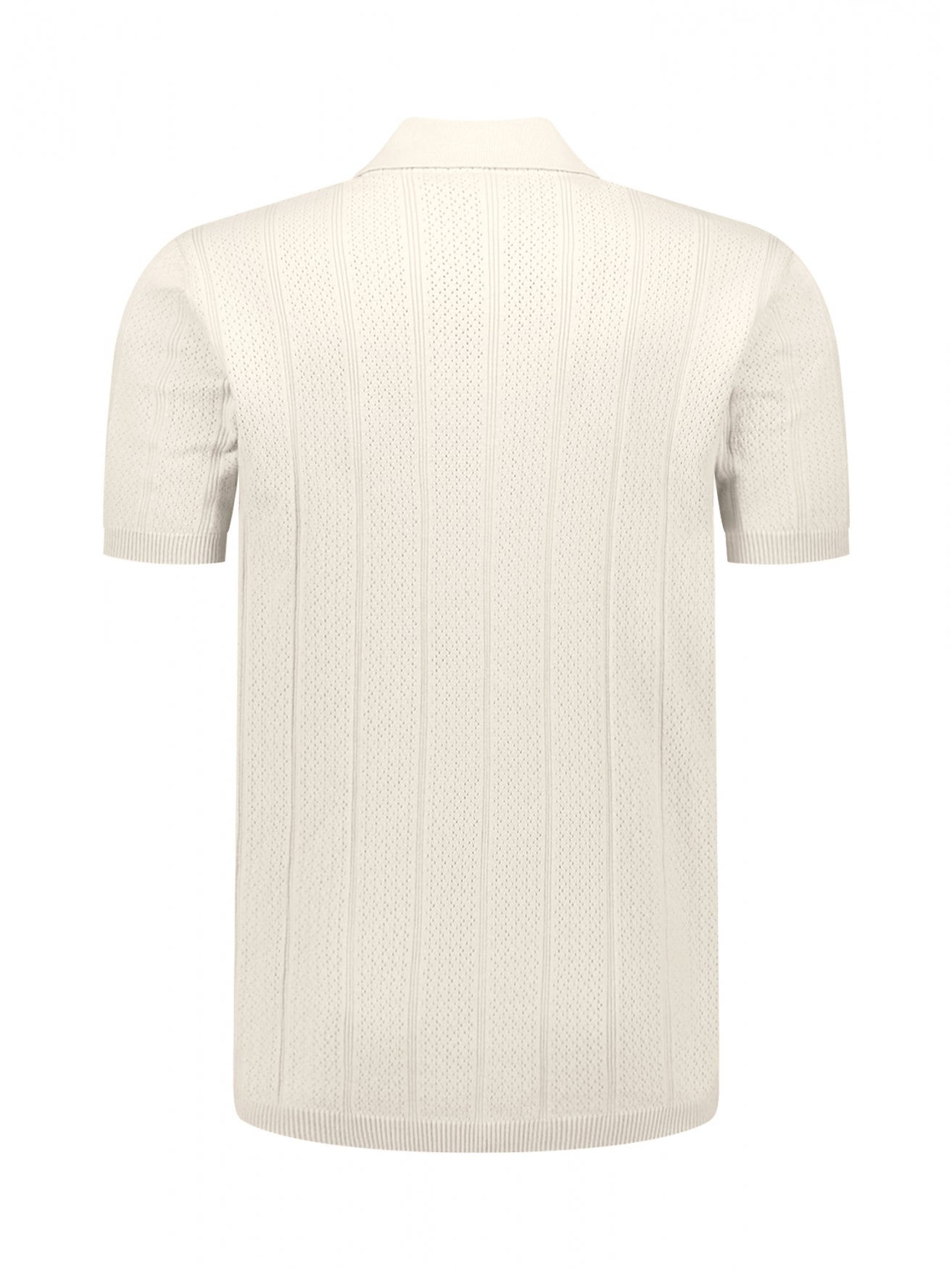 Knitted polo shirt with button closure | Desert