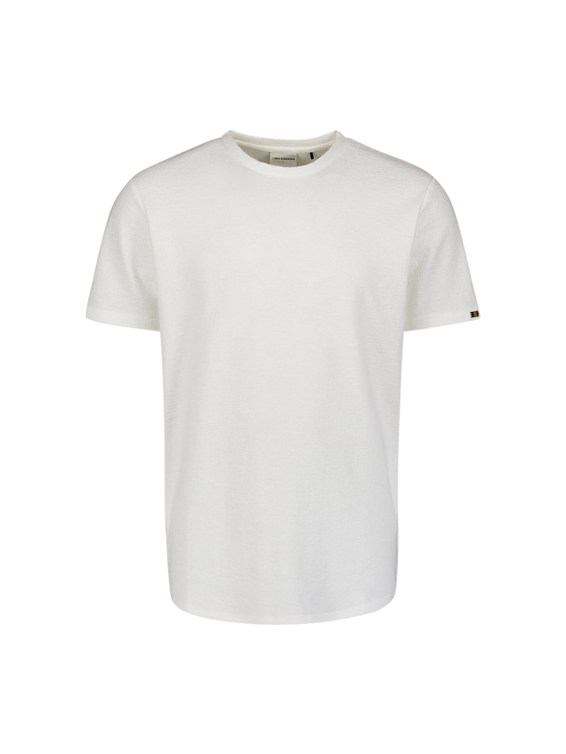 Plain T-shirt with a round neck | White