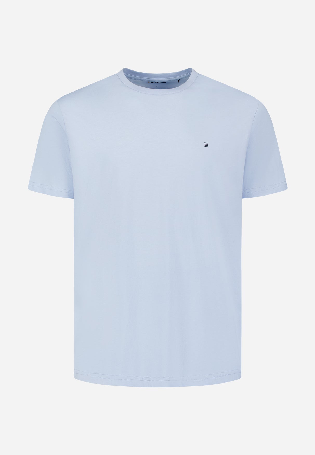 Basic plain T-shirt with round neck | Blue
