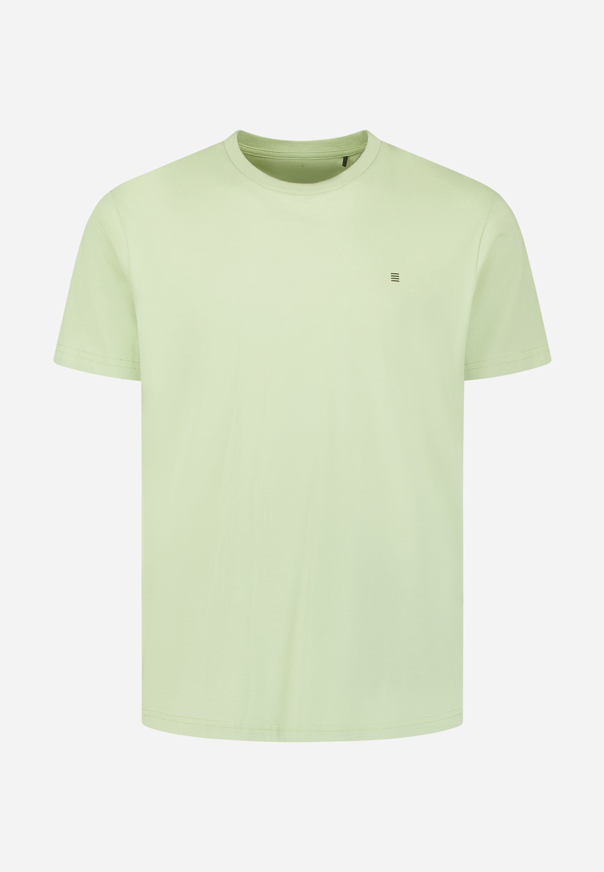 Basic plain T-shirt with round neck | Green