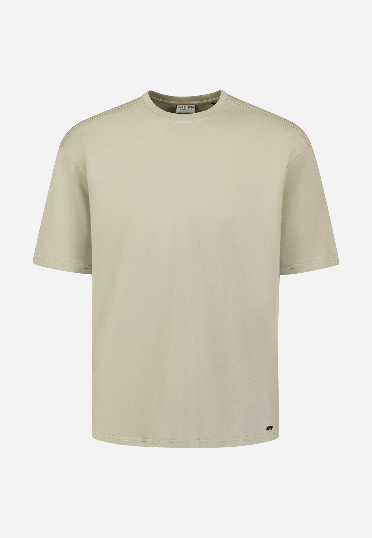 Interlock T-shirt with round neck. | Taupe