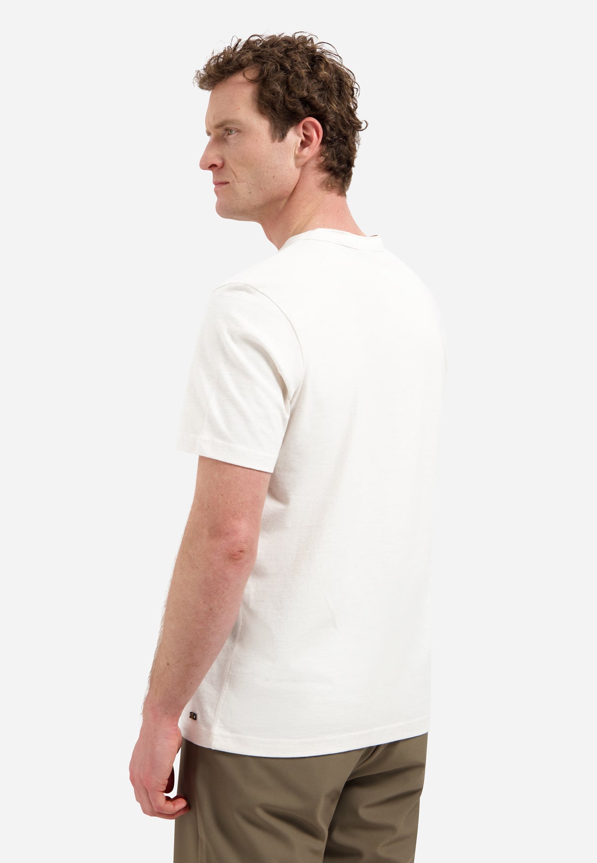 Melange T-shirt with button closure | Kit Melange