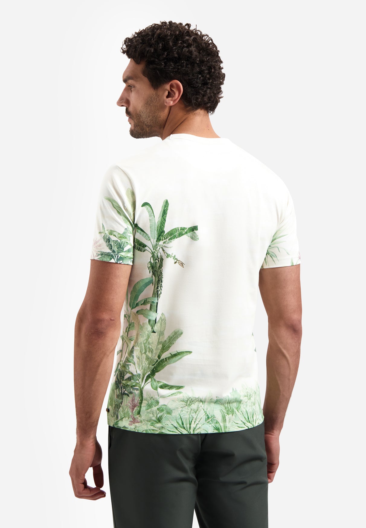 T-shirt with botanical print | Green