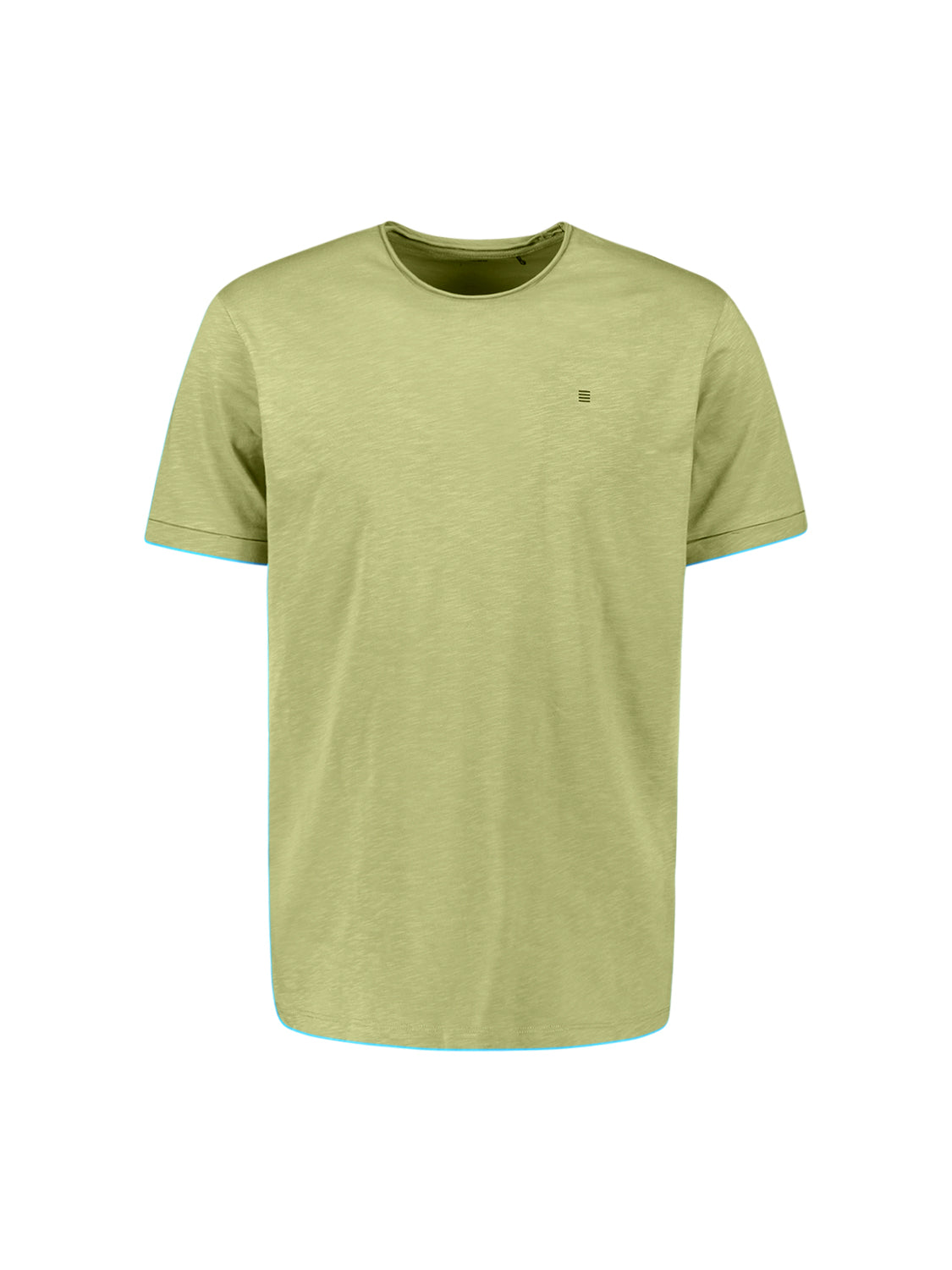 Slub T-shirt with round neck | Green