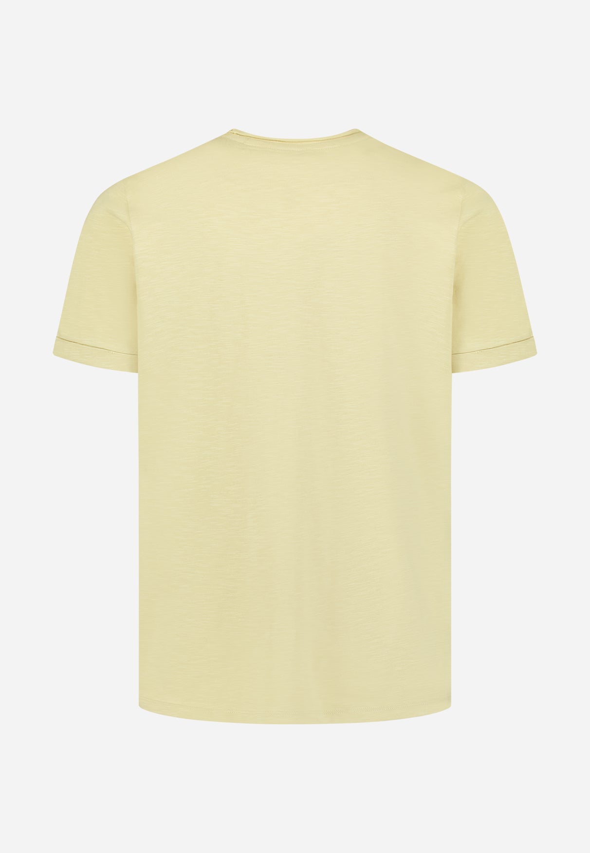 Slub T-shirt with round neck | Yellow