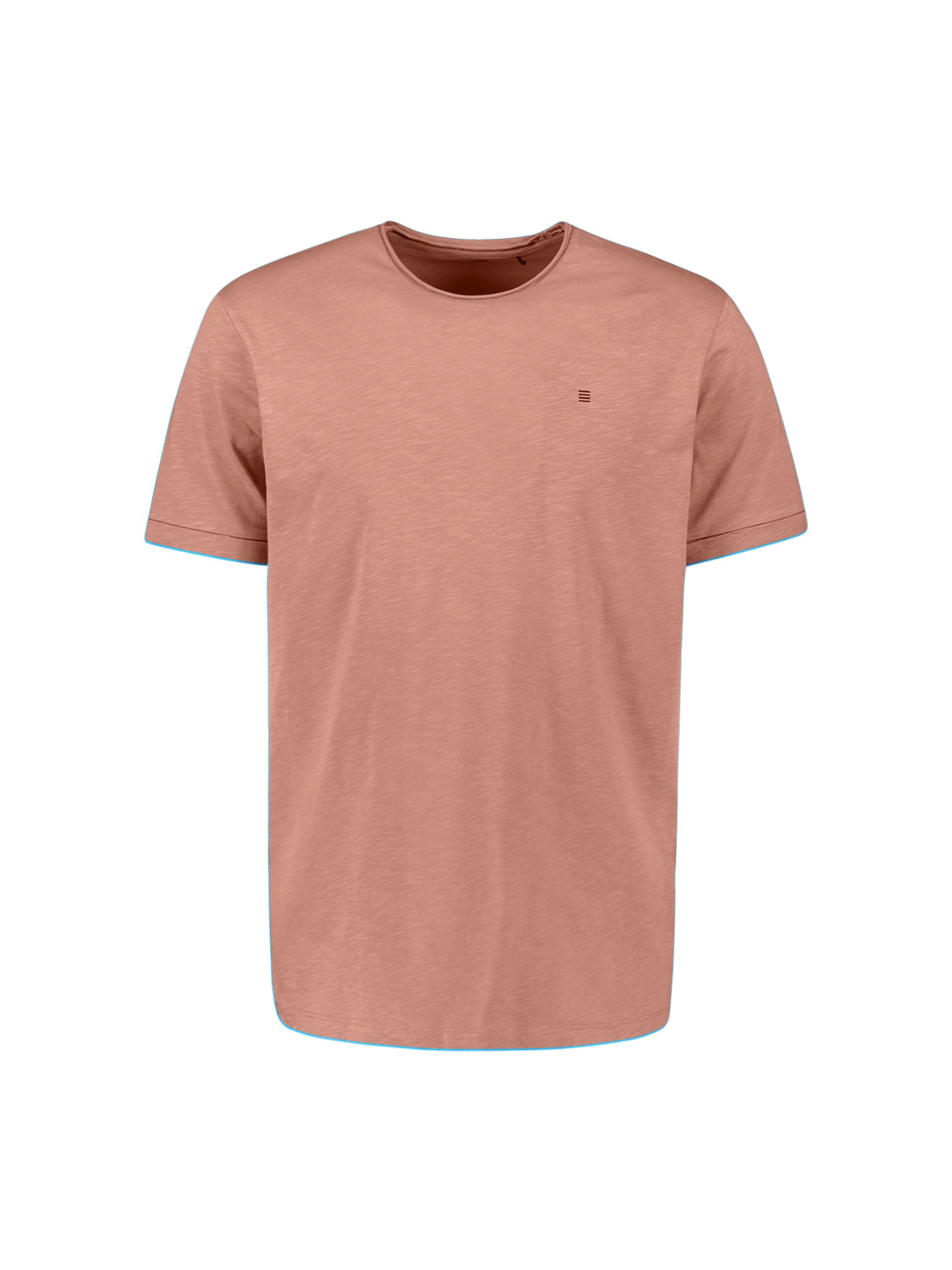 Slub T-shirt with round neck | Light Mauve