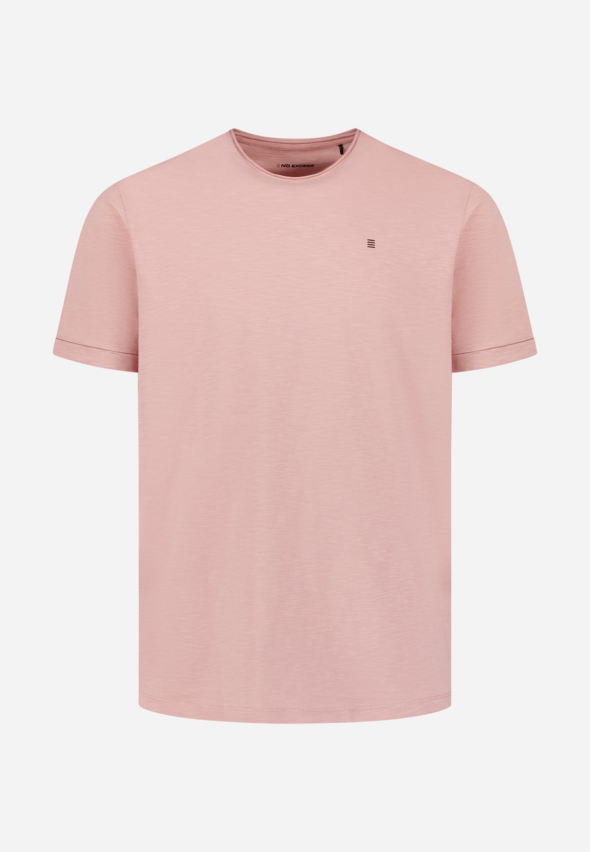 Slub T-shirt with round neck | Light Mauve