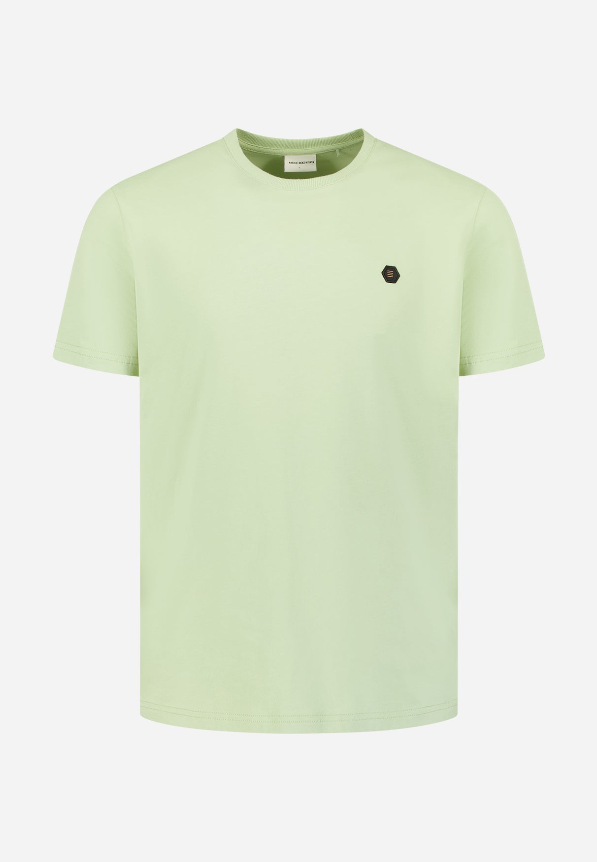 Peached T-shirt with round neck | Green