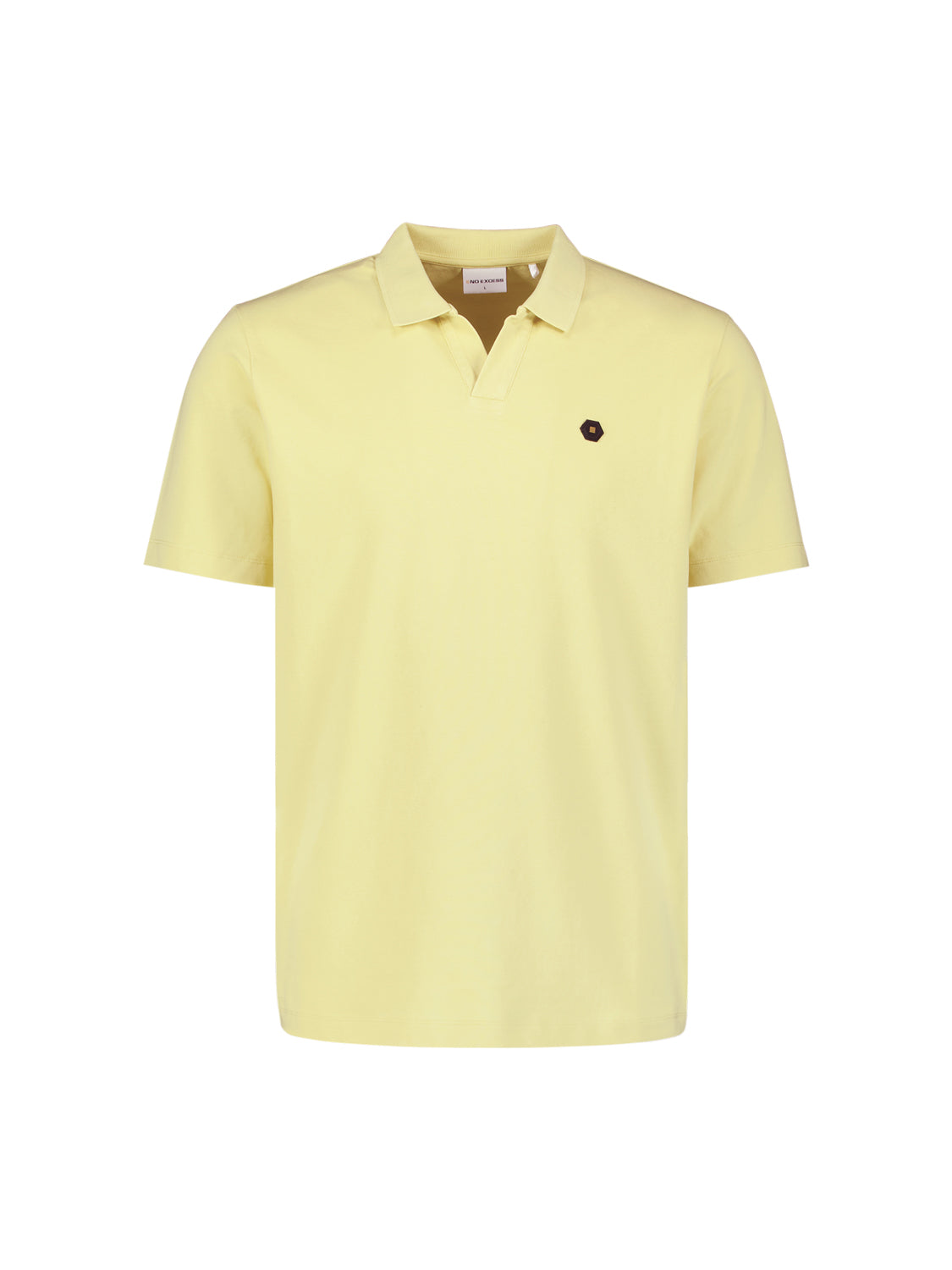 Basic polo shirt with V-neck | Yellow