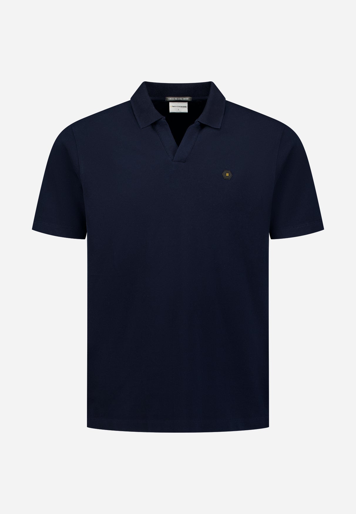 Basic polo shirt with V-neck | Night