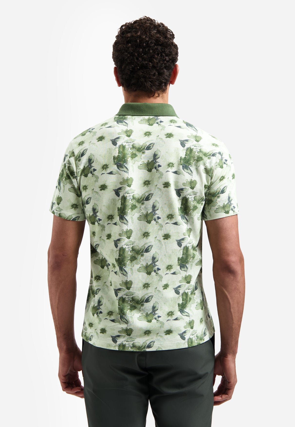 Polo shirt with all-over print | Green
