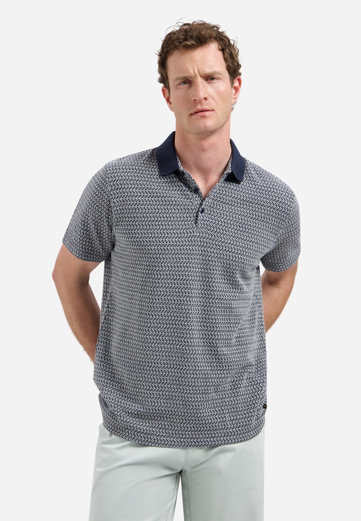 Jacquard polo shirt | Night