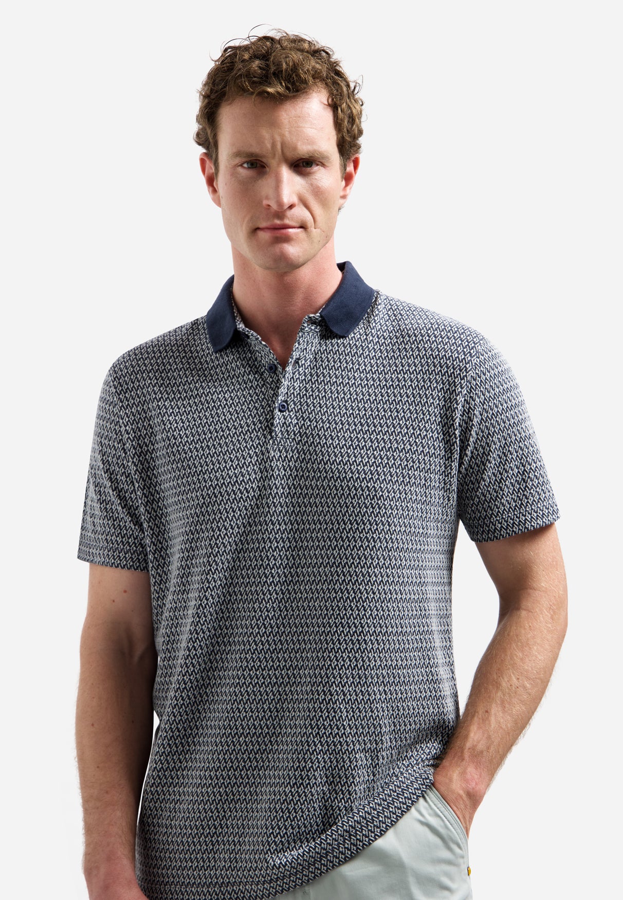 Jacquard polo shirt | Night
