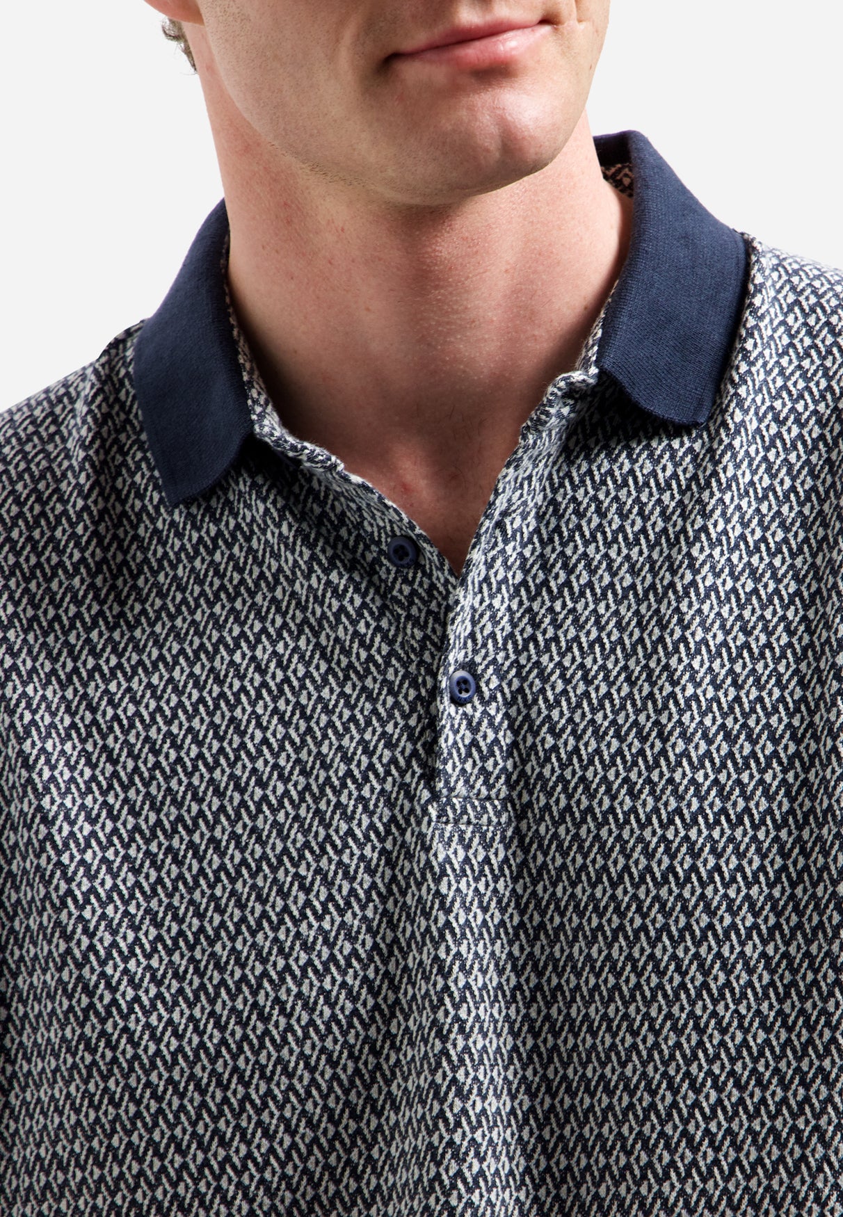 Jacquard polo shirt | Night