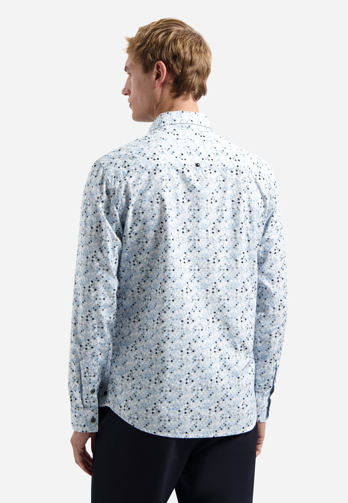 Shirt with microprint | Blue