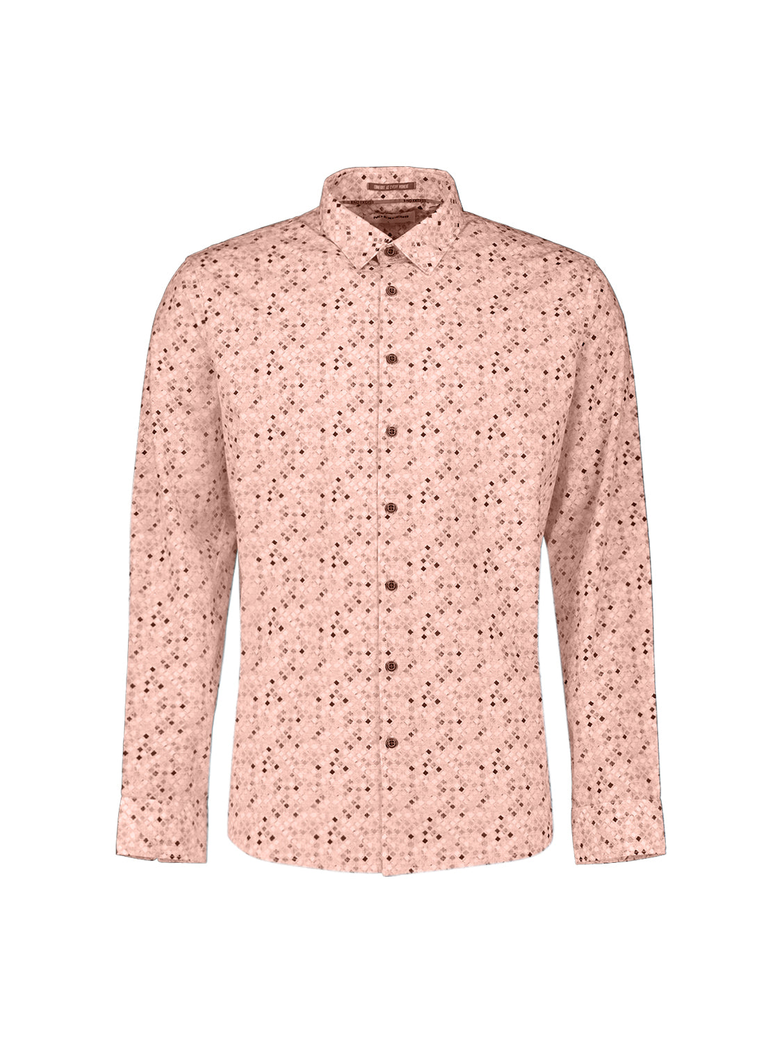 Shirt with microprint | Light Mauve