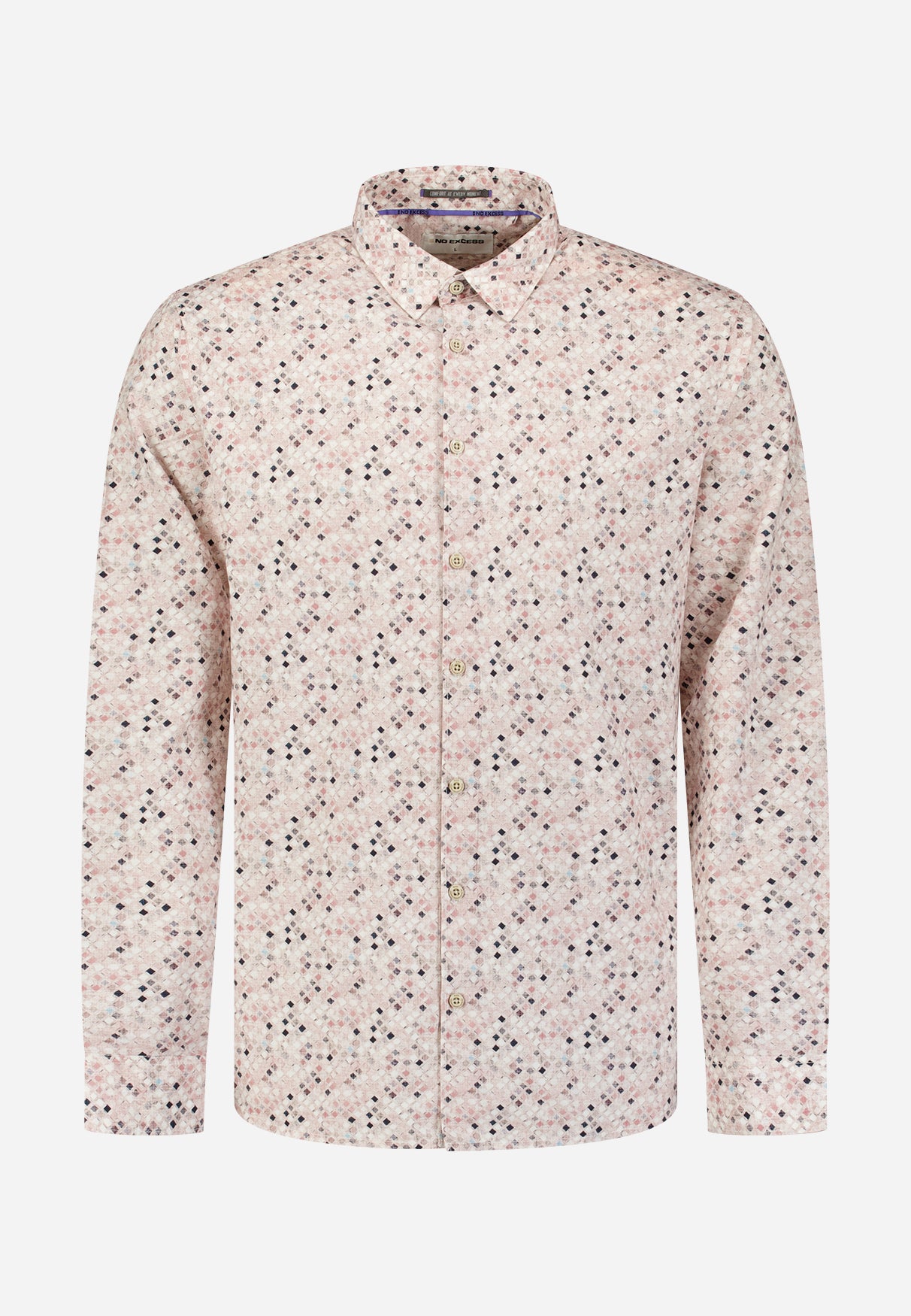 Shirt with microprint | Light Mauve